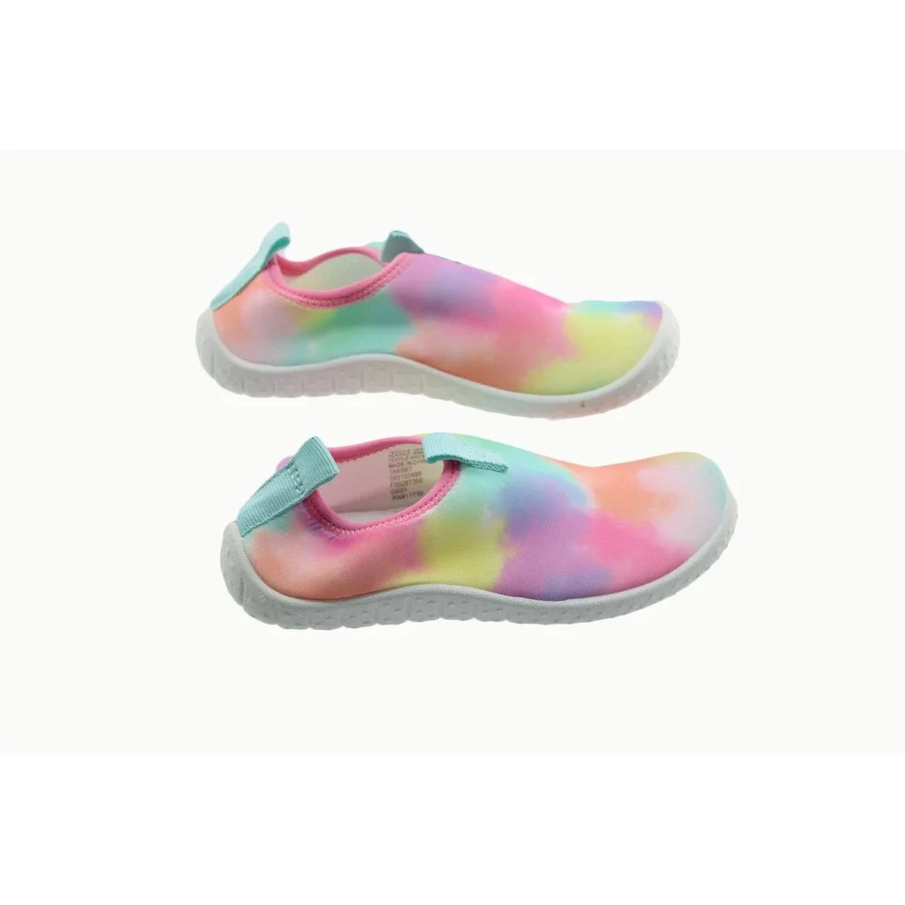 Cat & Jack Toddler Tie Dye Water Shoes Slip On Aqua Socks Multi Color Size 9